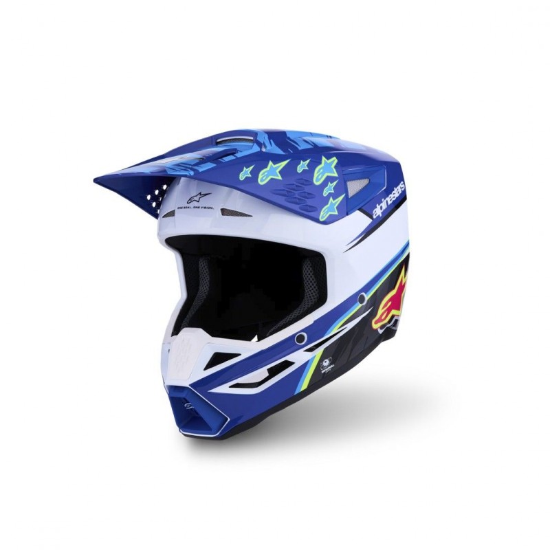 Alpinestars Capacete S-M3 Falcon Az/Br/Prt/Rosa Fluo.57-58 M